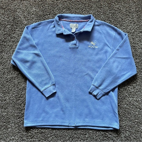 Vintage 90s Sarvis Creek Dragonfly Embroidered Button Up Pullover Size L Summer - Picture 1 of 9